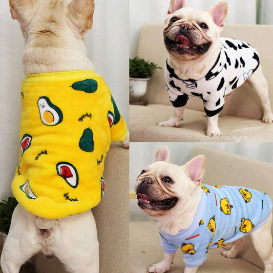 Puppy Autumn And Winter Warm Pajamas Jacket Pet Supplies