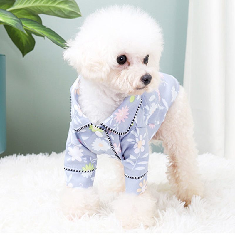 French Small Incense Style Fighting Pet Clothes Dog Pajamas