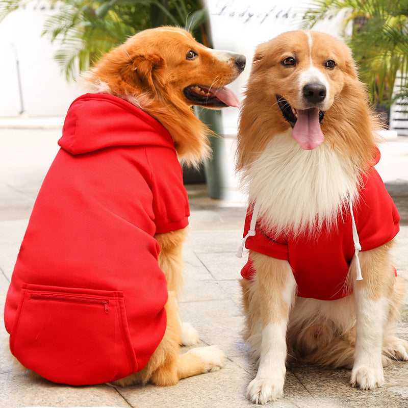 Fashion Pet Dog Simple Zipper Pocket Sweater